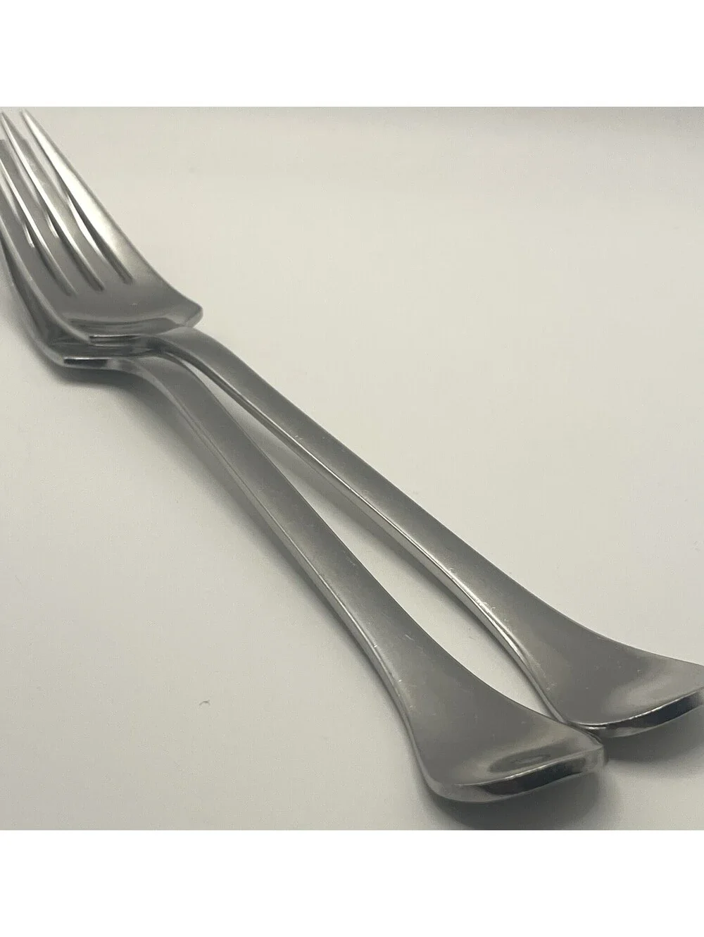 (2) Dansk KOBENHAVEN II 18/10 Stainless Glossy China Dinner Fork Lot ~ 8.25”